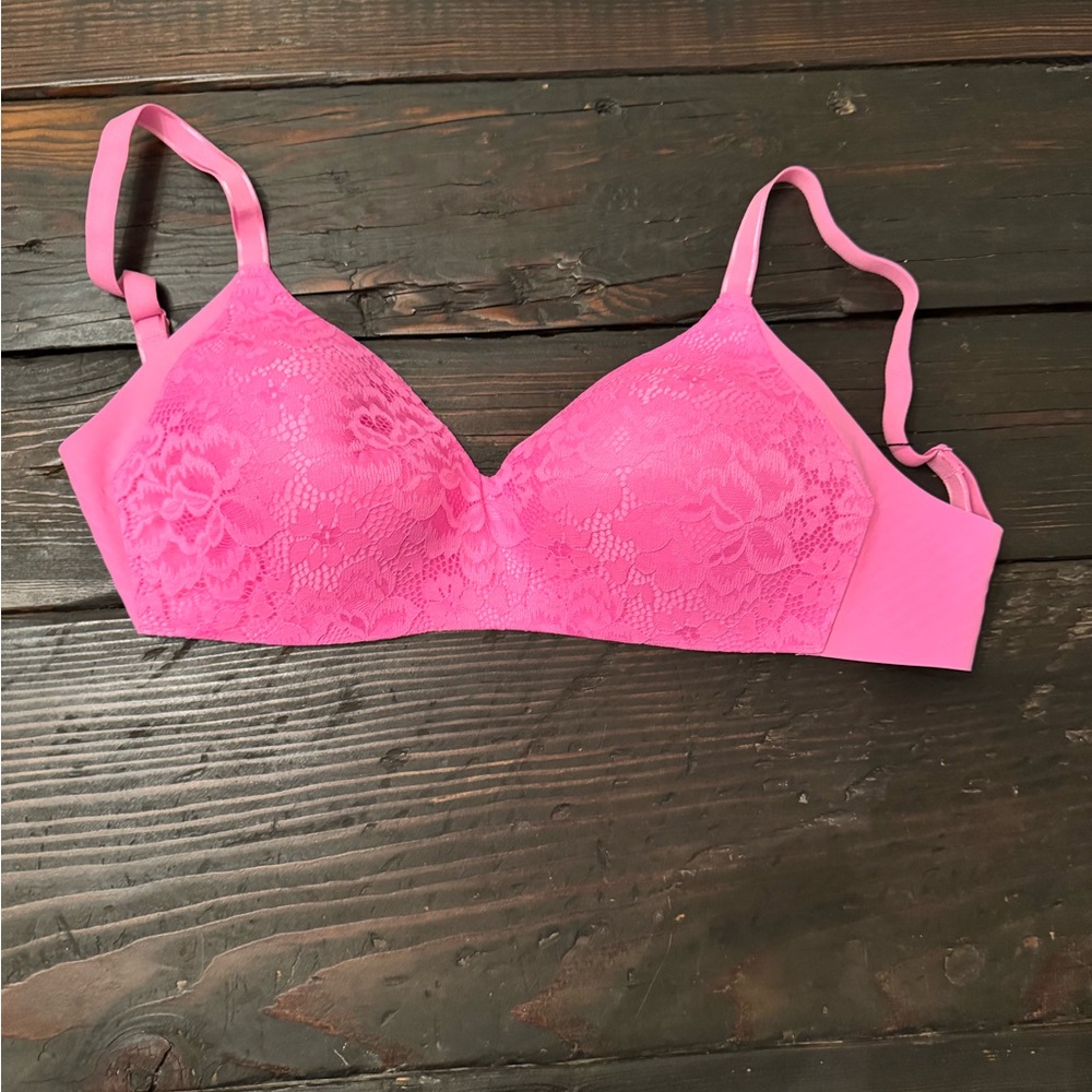 Knix Vibrant Pink Lace Bra